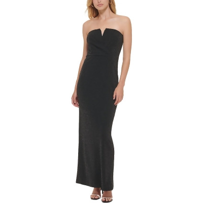 Calvin Klein Womens Strapless V Neck Evening Dress 