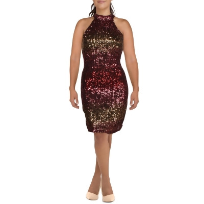 B. Darlin Womens Plus Sequined Midi Cocktail and Party Dress 