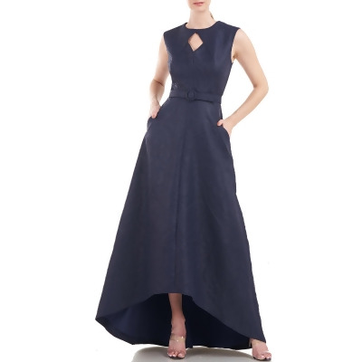Kay Unger New York Womens Hi-Low Cut-Out Evening Dress 