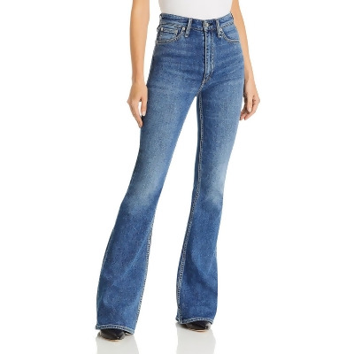 Rag & Bone Womens Casey High Rise Stretch Flare Jeans 