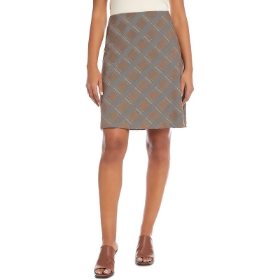 Karen Kane Womens Woven Plaid A-Line Skirt 