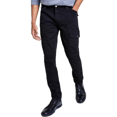 INC Mens Skinny Mid-Rise Cargo Jeans 