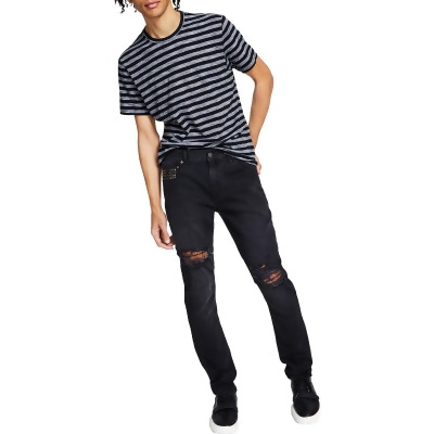 INC Mens Studded Mid-Rise Skinny Jeans 