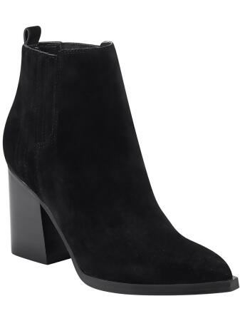Marc Fisher Womens Matter2 Block Heel Pointed Toe Ankle Boots 