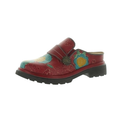 L'Artiste by Spring Step Womens Comficute Leather Floral Clogs 
