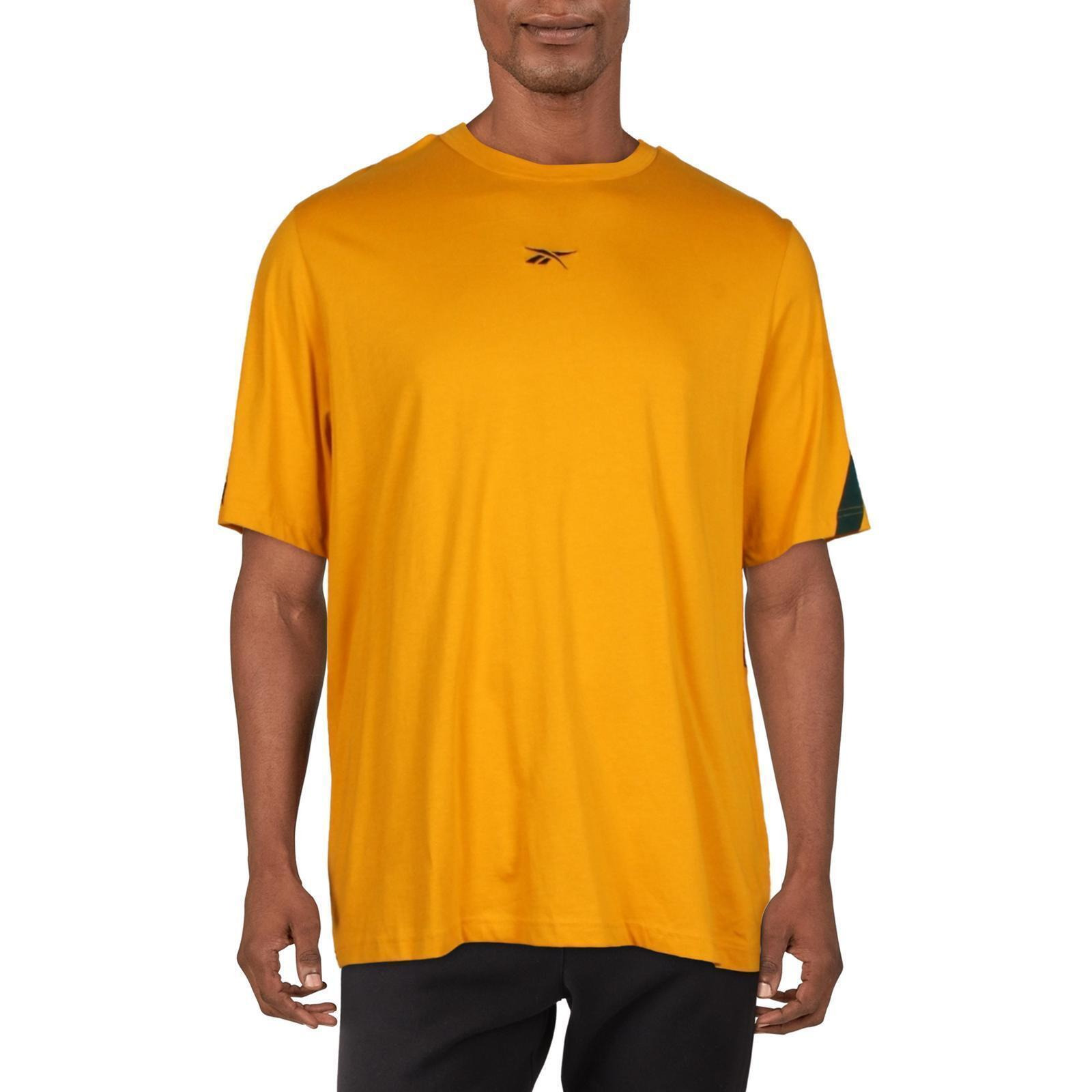 Reebok dri fit t shirt mens yellow Clearance
