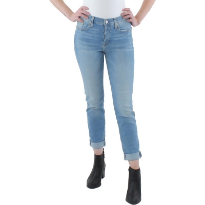 7 For All Mankind Womens Slim-Leg Mid-Rise Cropped Jeans 
