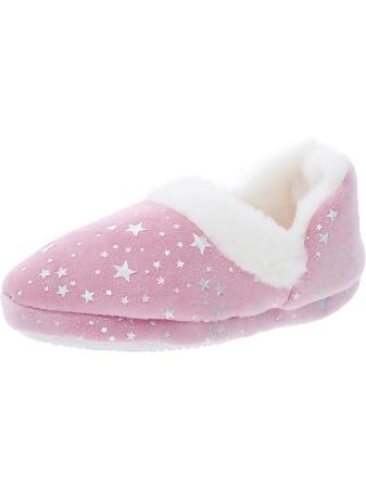 Capelli New York Girls Little Kid Faux Fur Lined Moccasin Slippers 