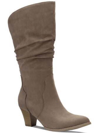 Style Co. Womens Arlenee Heeled Mid Calf Boots Taupe 6.5 Medium B M