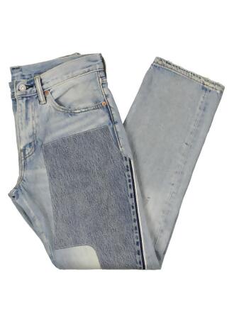Levi's Mens Patchwork Mid-Rise Slim Jeans 