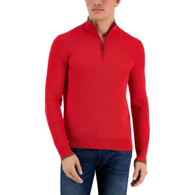 Michael Kors Mens Cotton 1/4 Zip Pullover Sweater 