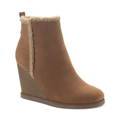 Sun + Stone Womens Camillia F Faux Suede Wedge Boots 
