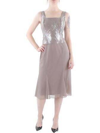 Alex evenings pewter frost top