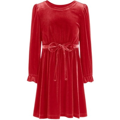 INC Girls Velour Holiday Fit & Flare Dress 
