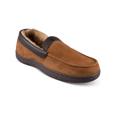 Haggar Mens Faux Sued Slip On Loafer Slippers 