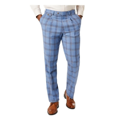Tayion By Montee Holland Mens Wool Plaid Suit Pants 