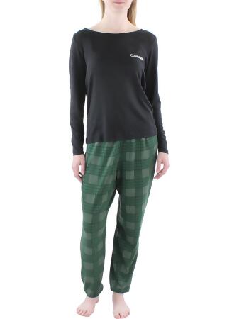 Calvin Klein Sleepwear Womens Logo Sleepwear Two Piece Pajamas