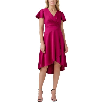 Adrianna Papell Womens Satin Hi-Low Cocktail and Party Dress 