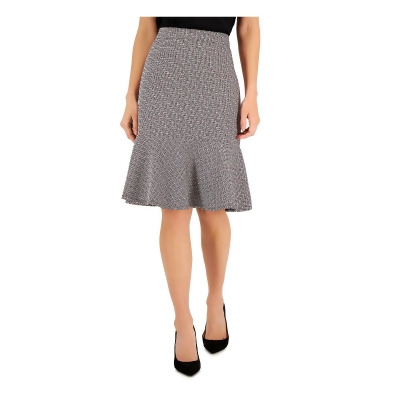 Kasper Womens Tweed Metallic A-Line Skirt 
