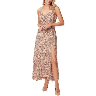 Jessica Simpson Womens Maxi Animal Print Slip Dress 