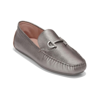 Cole Haan Womens Tully Driver Leather Metallic Loafers 
