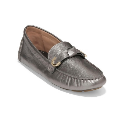 Cole Haan Womens Evelyn Leather Metallic Loafers 