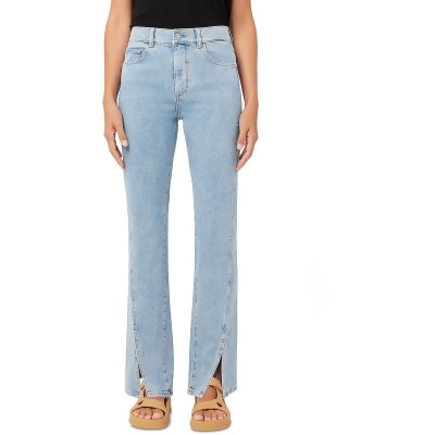 DL1961 Womens Patti Slit Hems High Rise Straight Leg Jeans 