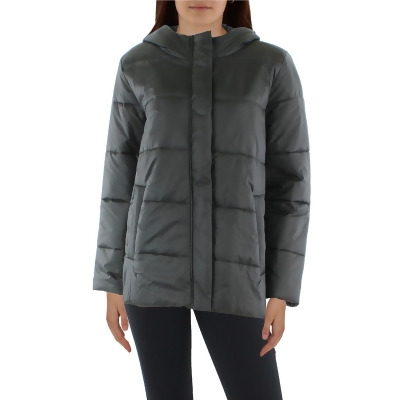 Eileen Fisher Womens Hooded Warm Puffer Jacket 