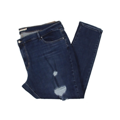 Levi Strauss & Co. Womens Plus 711 Ripped Dark Wash Skinny Jeans 