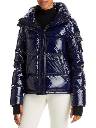 Aqua puffer coat store