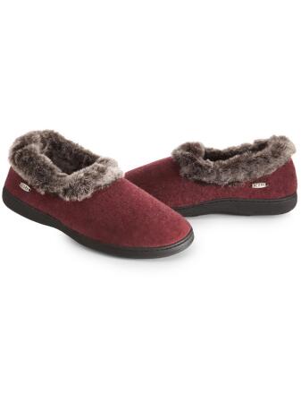 Acorn women's chinchilla deals collar slipper