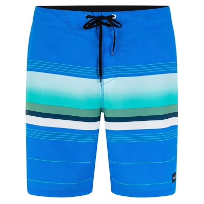 Hurley Mens Board Shorts Striped Swim Trunks 