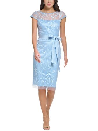 Eliza j embroidered lace sheath 2025 dress