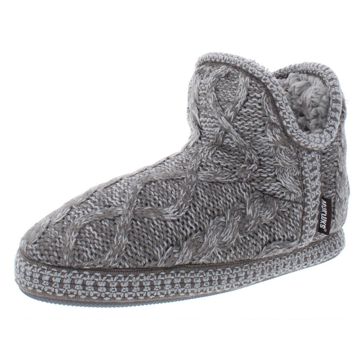 Muk Luks Womens Ankle Faux Fur Bootie Slippers alternate image