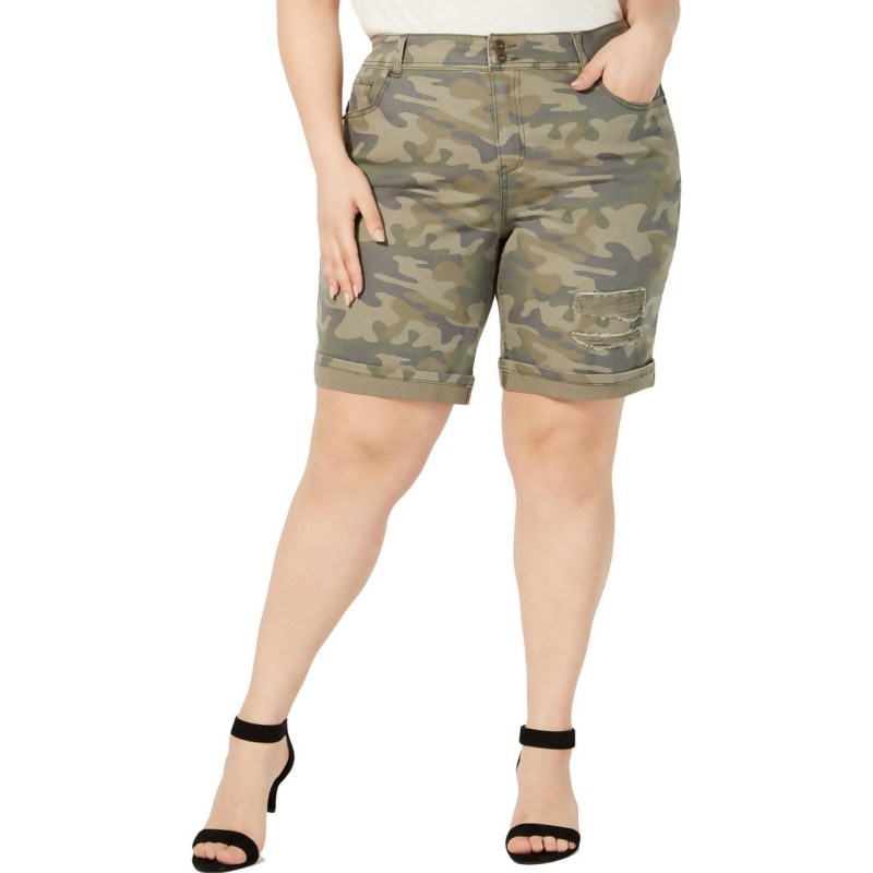 camo denim shorts womens