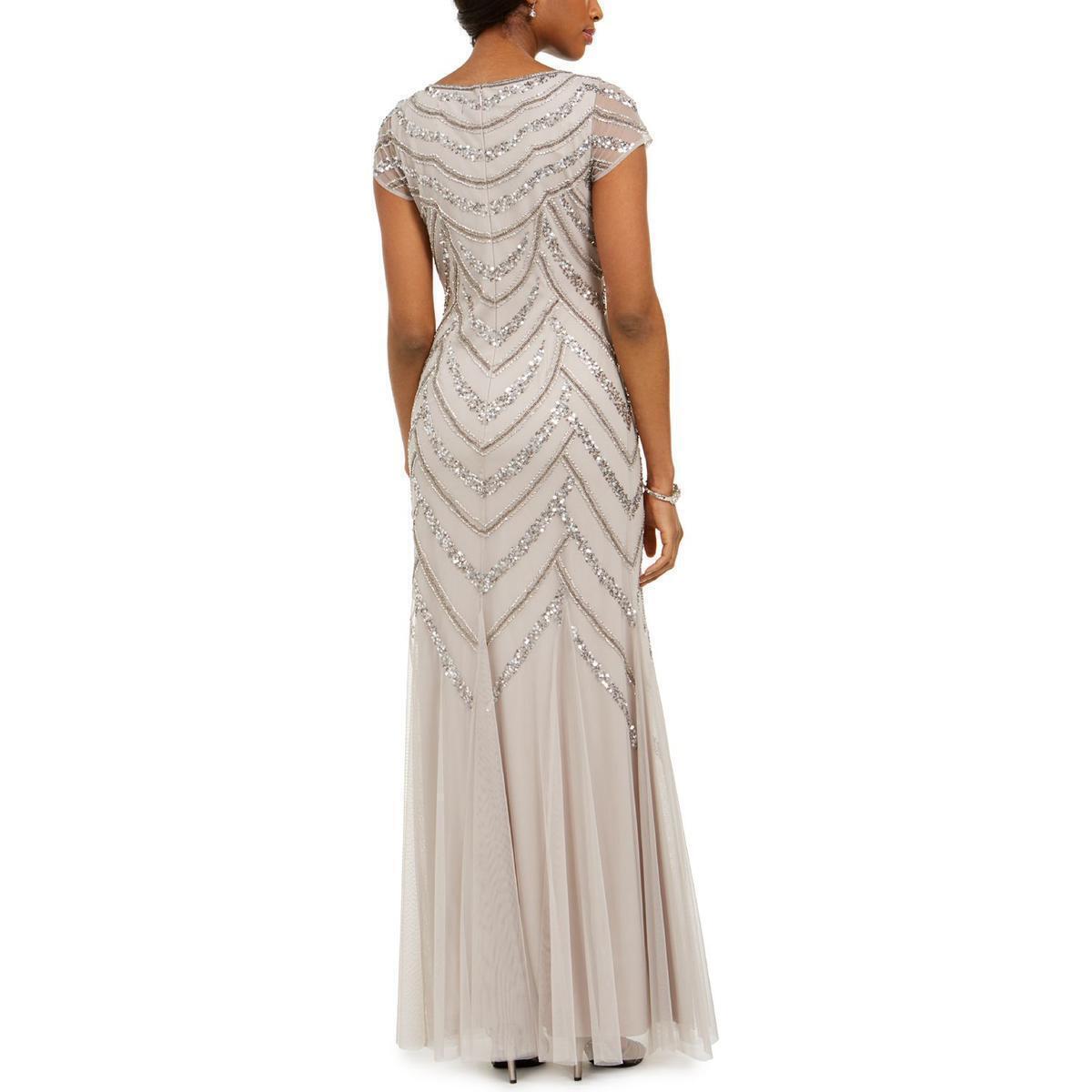 Adrianna Papell Womens Sequined Mother Of The Bride Evening Dress alternate image