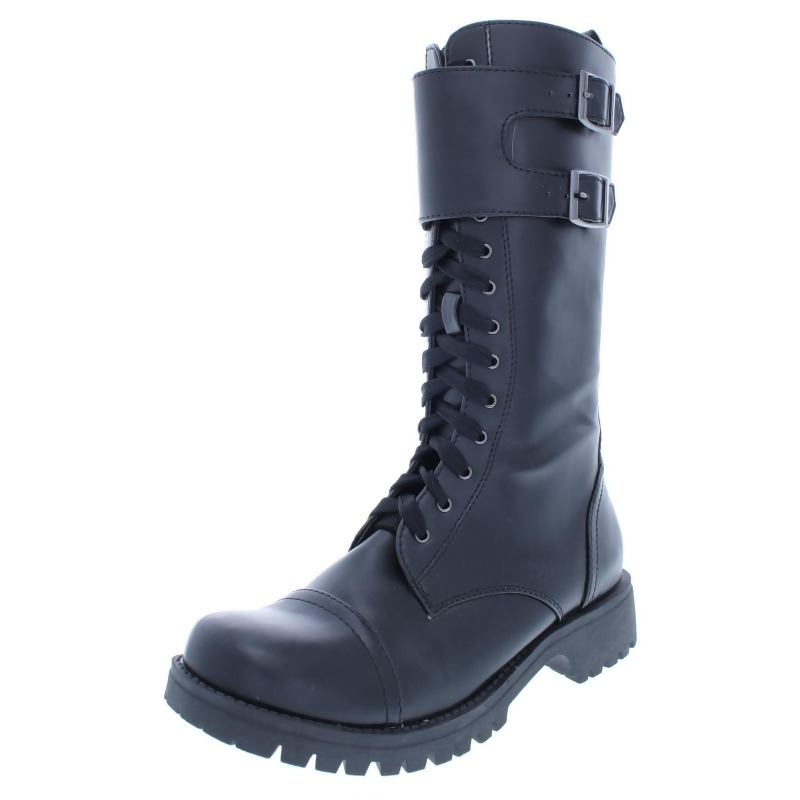 mid calf combat boots womens