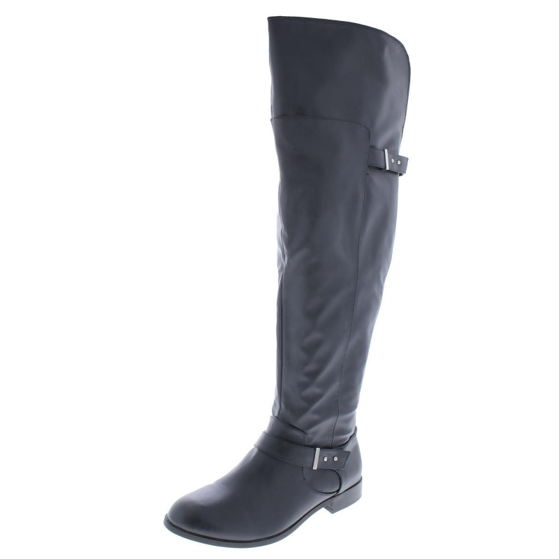 wide calf over the knee leather boots