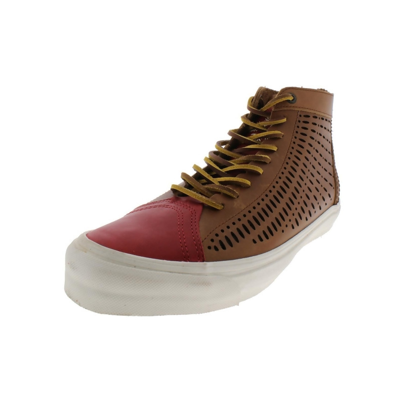 vans leather high tops mens