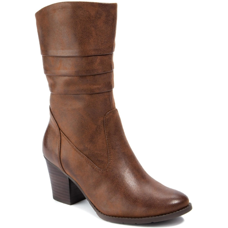 round toe block heel booties
