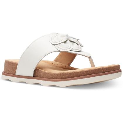Clarks Womens Brynn Style Leather Slip On Slide Sandals