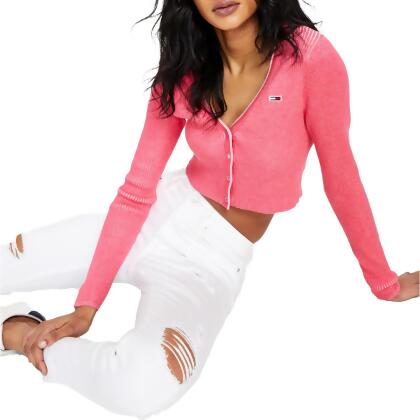 Tommy cropped sweater hot sale