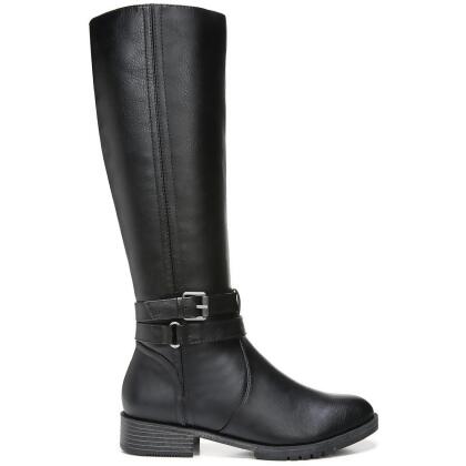 Wide calf black sales leather boots size 10