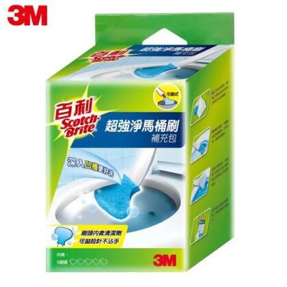 3M 百利超強淨可拋式馬桶刷補充包-(5入裝) 