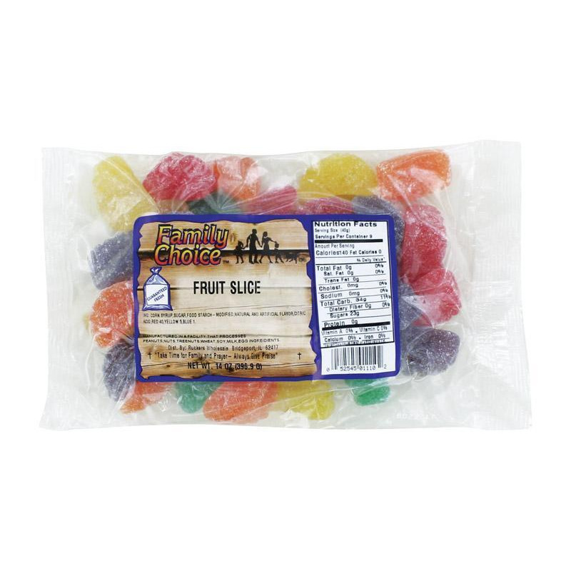 Ruckers Wholesale & Service 9235227 14 oz Family Choice Fruit Slices Gummi Candy