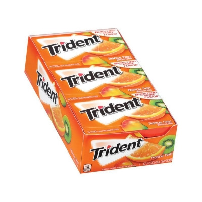 Trident 9126863 Sugar Free Tropical Twist Chewing Gum - 14 Piece- pack of 12 