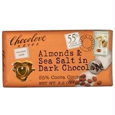 Chocolove B24416 Chocolove Almonds & Sea Salt In Dark Chocolate -12x3.2oz