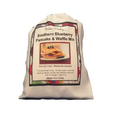 Julias Southern Magnolia JP302 12 oz Blueberry Pancake & Waffle Mix with Real Blueberries 