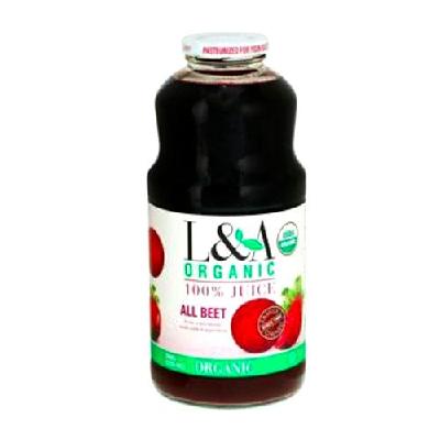 L & A Juice KHFM00299980 Organic All Beet Juice - 32 oz 