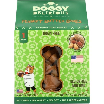 Doggy Delirious KHFM00287437 Dog Bone Grain Free Peanut Butter - 16 oz 